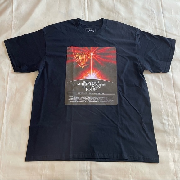 The Weeknd- Black Unisex After-Hours Til Dawn Tour Short Sleeve Oversized Tee - Picture 1 of 4